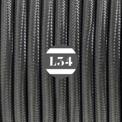 fil électrique tissu gris foncé soie