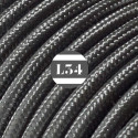 Câble électrique textile gris foncé soie