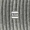 Câble électrique textile gris lin