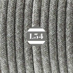 fil électrique tissu gris lin