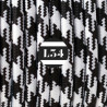 fil électrique tissu noir et blanc soie