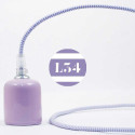 Câble électrique textile ZigZag lilas et blanc