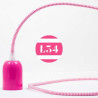 fil électrique tissu ZigZag fuchsia et blanc