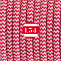 Câble électrique tissu rouge et blanc