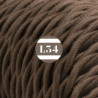 fil électrique tissu torsadé marron coton