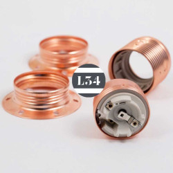 Douille E27 métal cuivre 2 bagues pour luminaire - L34