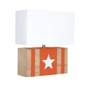 Applique bois �toile orange